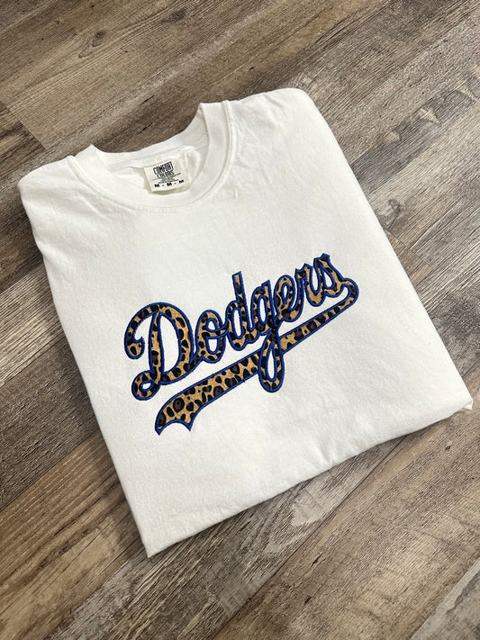Dodgers x cheetah t- shirt