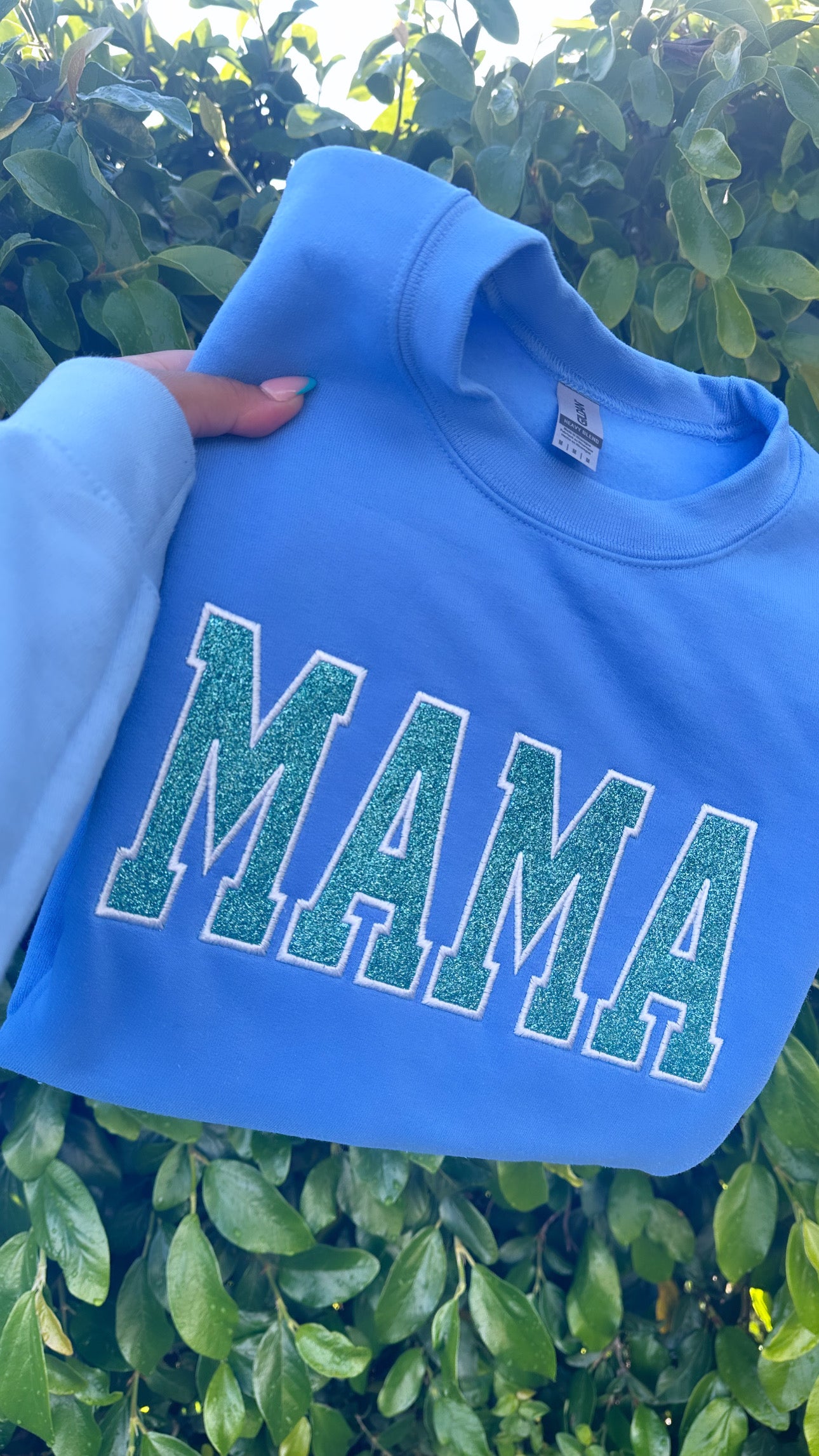 Mama glitter T shirt ( add color glitter at checkout )